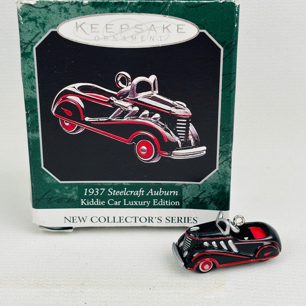 Hallmark 1937 Steelcraft Auburn Kiddie Car Die-Cast Miniature Ornament 1998
